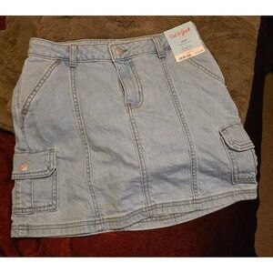Cat Jack Girl's  Denim Cargo Skirt